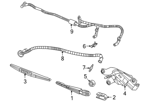 2021 Jeep Grand Cherokee L Wipers WASHER Diagram for 68545113AA