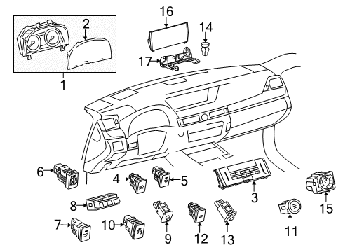 2021 Lexus RC F Headlamps Motor, HEADLAMP Lever Diagram for 85661-48050