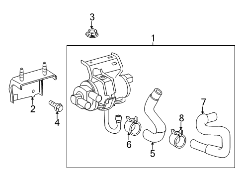 2014 Lexus LS600h Heater Core & Control Valve Hose, Water Diagram for 87245-50420