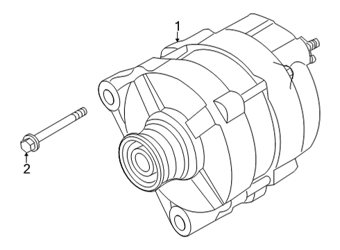 2021 Nissan Rogue Alternator Generator Diagram for 23100-6RA0B