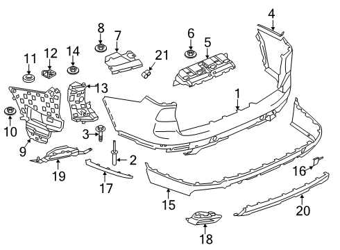 2022 BMW X7 Bumper & Components - Rear TRIM, EXHAUST END PIPE, LEFT Diagram for 51127447591