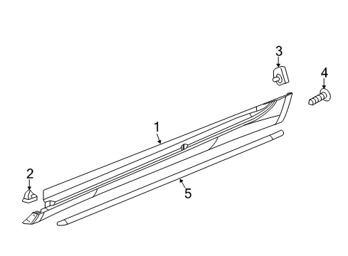 2015 Chevrolet Impala Exterior Trim - Pillars, Rocker & Floor Rocker Molding Clip Diagram for 11547210