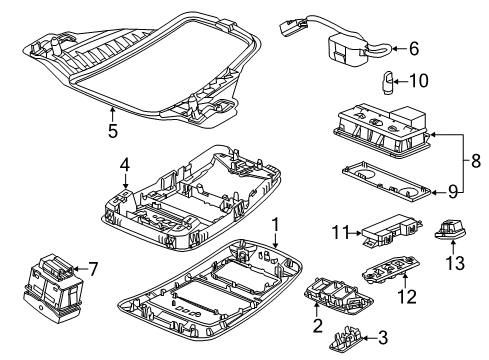  MICROPHONE ASM-COMN INTERFACE MDL Diagram for 13540177