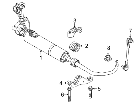 2016 BMW 740i Stabilizer Bar & Components - Front Active Stabilizer Front Diagram for 37106882654