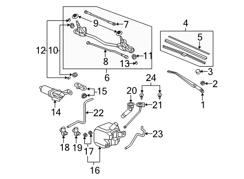 2007 Honda Fit Wiper & Washer Components Blade, Windshield Wiper (400MM) Diagram for 76630-SLN-A01