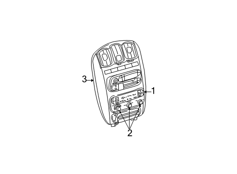 2005 Dodge Caravan A/C & Heater Control Units Automatic Climate Controls Complete Assembly Diagram for 5136781AA