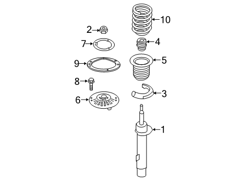 2019 BMW 440i Struts & Components - Front Front Coil Spring Diagram for 31336860631