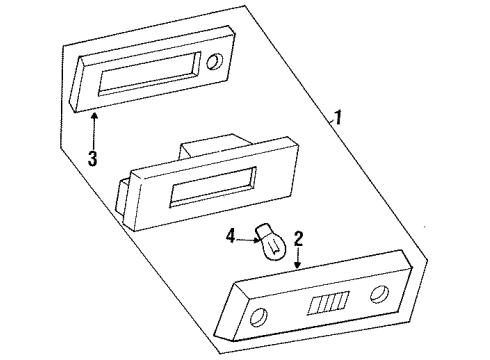 1985 Nissan 300ZX Front Lamps - Side Marker Lamps Lamp Side Marker LH Diagram for 26185-01P00