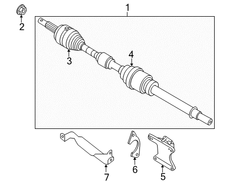 2015 Nissan Sentra Drive Axles - Front Shaft Assy-Front Drive, LH Diagram for 39101-3RC0A