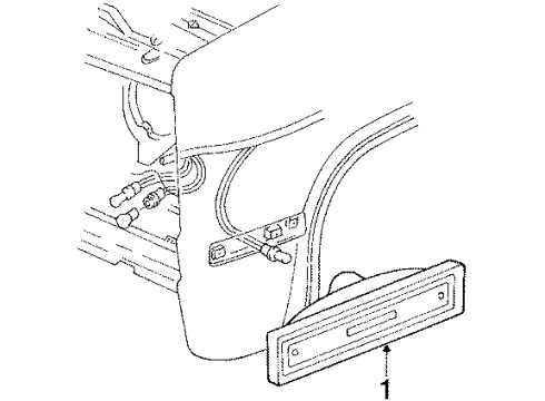 1986 GMC K1500 Side Marker Lamps Lamp Asm-Side Marker Diagram for 915557