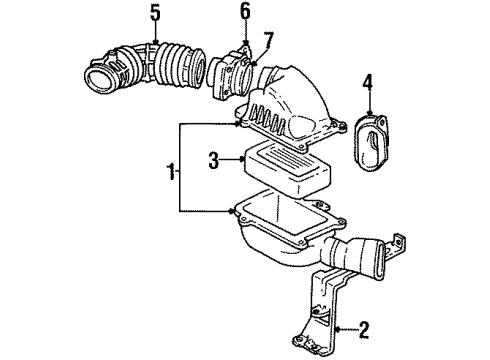 1998 Chevrolet Monte Carlo Filters Duct-Rear Air Intake Diagram for 24504488