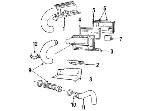 1993 Dodge Daytona Filters Filter-PCV System Upper Diagram for 4459657