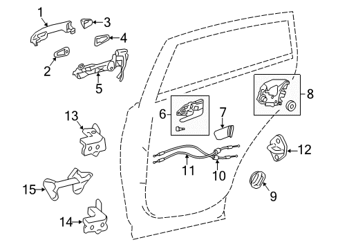 2013 Toyota RAV4 Rear Door Check Strap Diagram for 68630-0R030