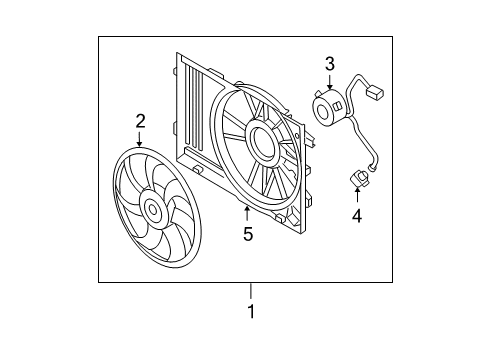 2006 Hyundai Tucson Cooling System, Radiator, Water Pump, Cooling Fan Blower Assembly Diagram for 25380-2E100