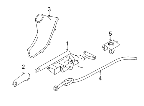 2020 BMW M4 Parking Brake Hand Brake Bowden Cable Diagram for 34402284879