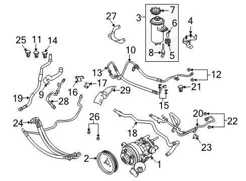 2006 BMW 650i P/S Pump & Hoses, Steering Gear & Linkage Dynamic Drive Expansion Hose Diagram for 32416783577