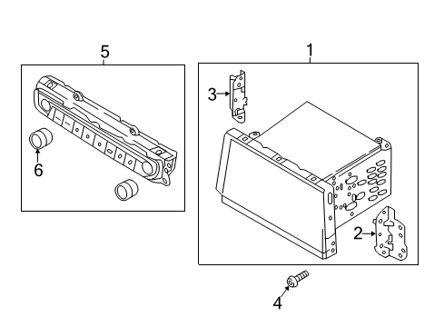 2019 Kia Optima Sound System Audio Assembly Diagram for 96160A8100WK