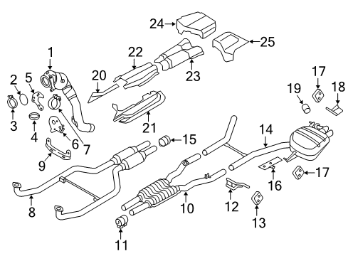 2013 BMW 750Li xDrive Exhaust Components Heat Insulation, Tunnel Diagram for 51487202855