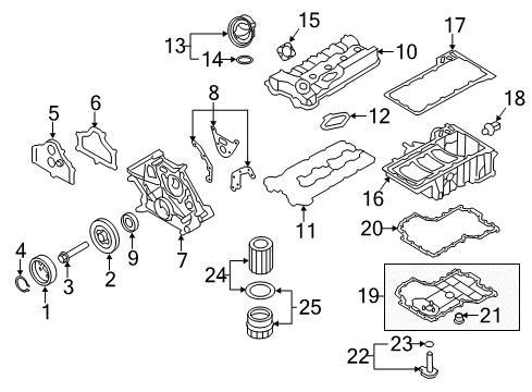 2012 BMW 750i Filters Lock Ring Diagram for 07119906458