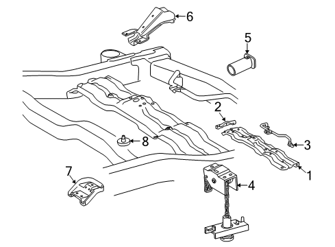 2016 Lexus LX570 Spare Tire Carrier Guide Diagram for 51923-60030