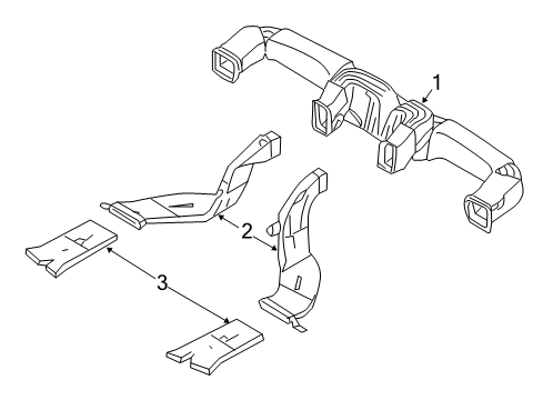 2015 Hyundai Elantra GT Ducts Duct-Rear Heating, LH Diagram for 97360-A5000