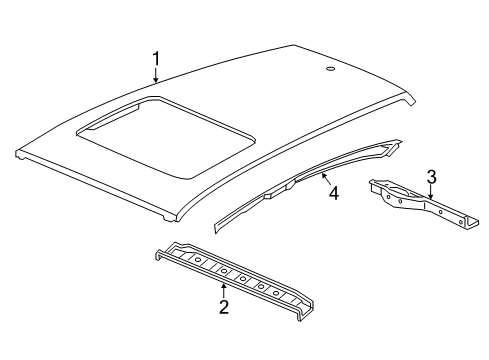 2016 Honda HR-V Roof & Components Rail Comp L Diagram for 64610-T7W-306ZZ