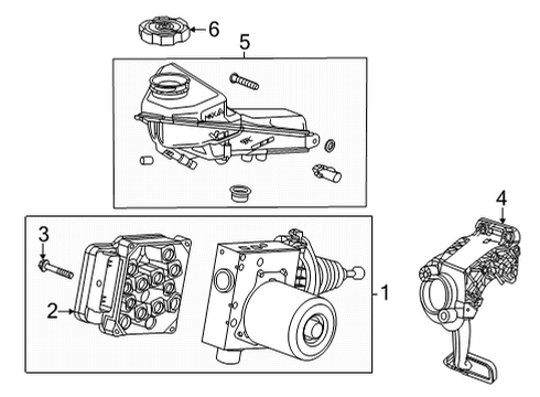 2022 Cadillac CT4 ABS Components Module Diagram for 85106187