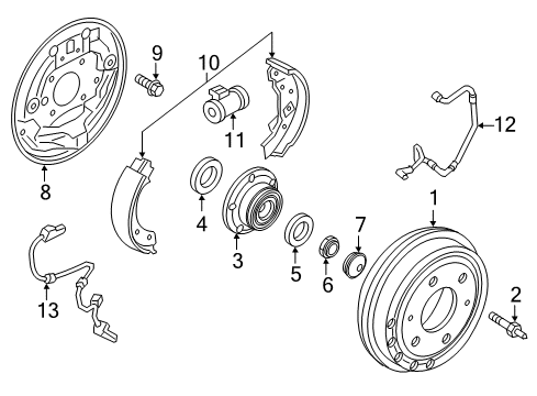 2019 Ram ProMaster City Brake Components SPACER-Wheel Bearing Diagram for 68283874AA