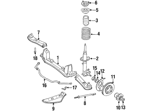 1985 Nissan 200SX Front Brakes Rod-Tension Front Diagram for 54470-W1001