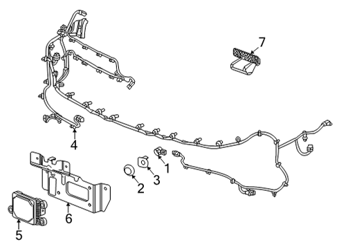 2021 GMC Yukon Cruise Control Harness Diagram for 84813507