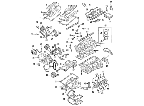 2006 BMW 750Li Engine Parts, Mounts, Cylinder Head & Valves, Camshaft & Timing, Oil Pan, Oil Pump, Crankshaft & Bearings, Pistons, Rings & Bearings, Variable Valve Timing Engine Oil Pan Diagram for 11137546655