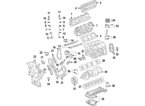 2011 Lexus ES350 Engine Parts, Mounts, Cylinder Head & Valves, Camshaft & Timing, Oil Pan, Oil Pump, Crankshaft & Bearings, Pistons, Rings & Bearings Bracket, Engine Mounting, Front NO.1 LH Diagram for 12315-31091