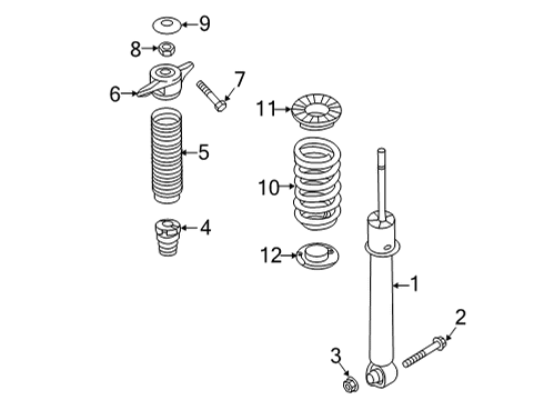 2021 Kia Sorento Shocks & Components - Rear Shock ABSORBER Assembly Diagram for 55307R5500