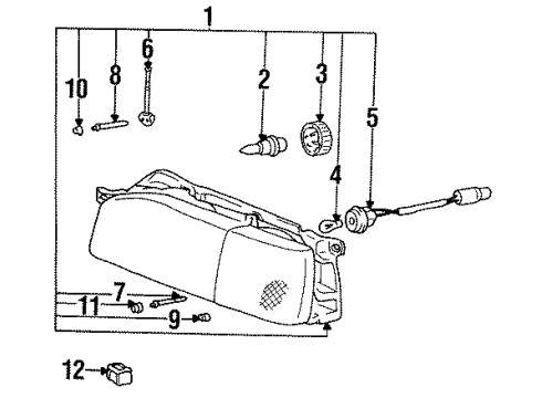 1990 Mitsubishi Precis Bulbs Bulb Diagram for 1864428087