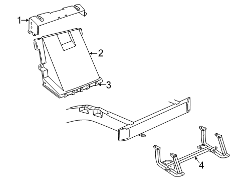 1999 Chevrolet Corvette Radiator Support Skid Plate Diagram for 10400765