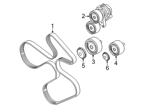 2015 BMW X1 Belts & Pulleys Ribbed V-Belt Diagram for 11287603084