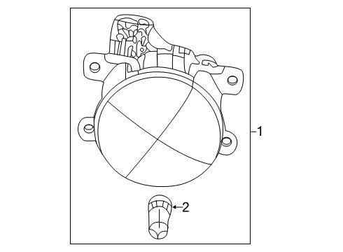 2019 Ram 1500 Chassis Electrical - Fog Lamps Fog Lamp Diagram for 68273291AB