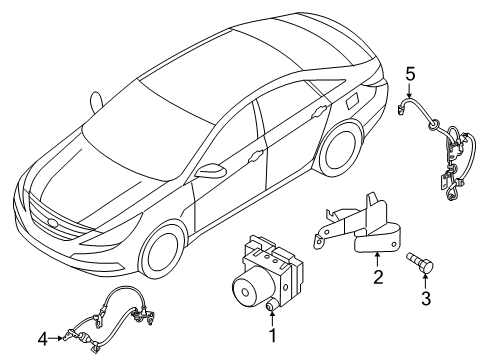 2017 Kia Optima ABS Components Hydraulic Unit Assembly Diagram for 58920D5080