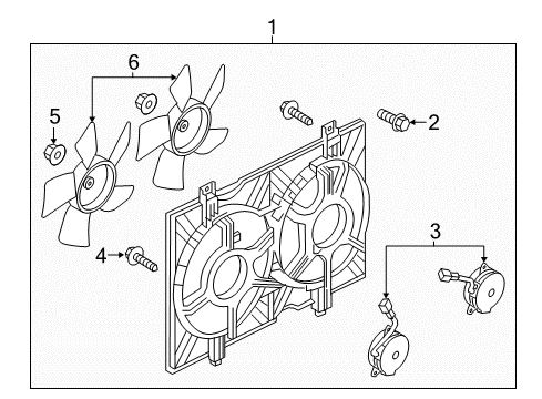 2017 Chevrolet City Express Cooling System, Radiator, Water Pump, Cooling Fan Fan Assembly Bolt Diagram for 19316170