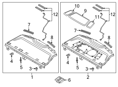 2018 Kia Optima Interior Trim - Rear Body Grille Assembly-Rear SPE Diagram for 85670D4000BGH