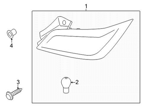 2022 Hyundai Kona Electric Signal Lamps LAMP ASSY-SIDE T/SIG & REAR, LH Diagram for 92405-J9520