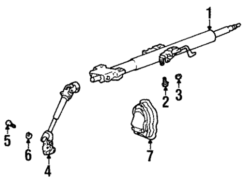 1997 Hyundai Elantra Steering Column & Wheel, Steering Gear & Linkage Cover-Dust Diagram for 56250-29000