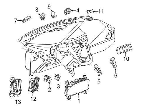 2014 Cadillac ELR Automatic Temperature Controls Cluster Diagram for 23422877