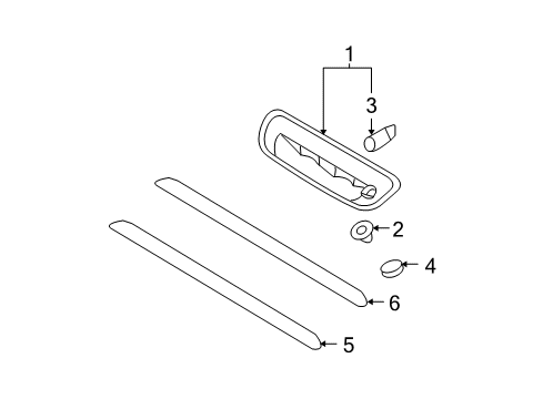 2009 Hyundai Santa Fe Bulbs Lamp Assembly-High Mounted Stop Diagram for 92750-2B000