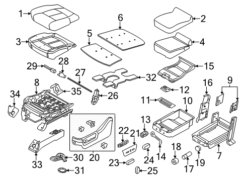 2011 Ford F-350 Super Duty Heated Seats Seat Cushion Pad Diagram for BC3Z-25632A23-C