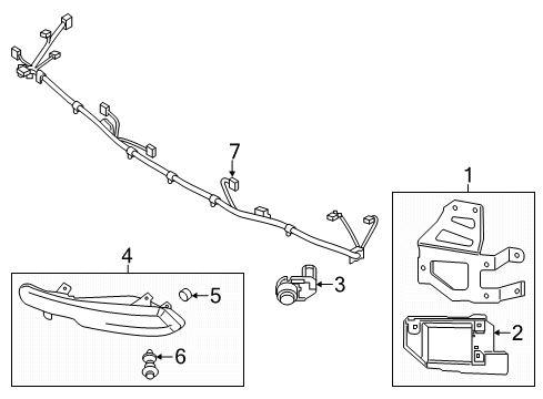 2021 Kia Telluride Parking Aid Bracket, LH Diagram for 99145S9000