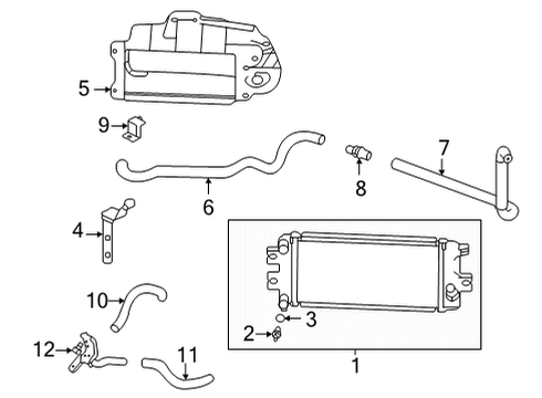 2022 Acura TLX Radiator & Components HOSE Diagram for 19582-6S9-A01