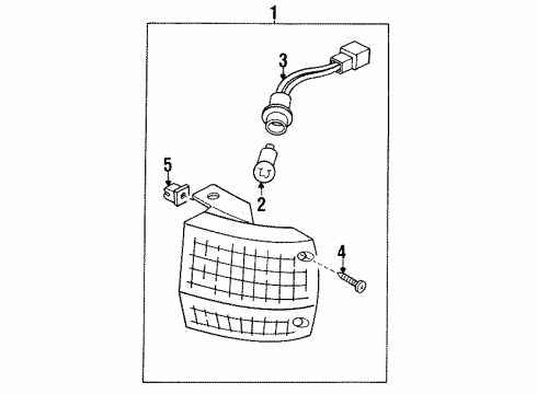 1988 Nissan Stanza Park Lamps Screw Diagram for 01451-00061