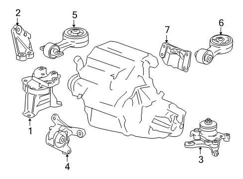 2006 Honda Civic Engine & Trans Mounting Stay, Side Mount Diagram for 50625-SVB-A00