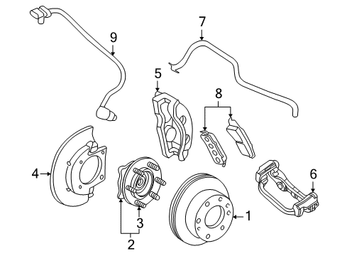 2008 Hummer H2 Anti-Lock Brakes Electronic Brake And Traction Control Module (W/Brake Pressure Mod Valve) Diagram for 25928348